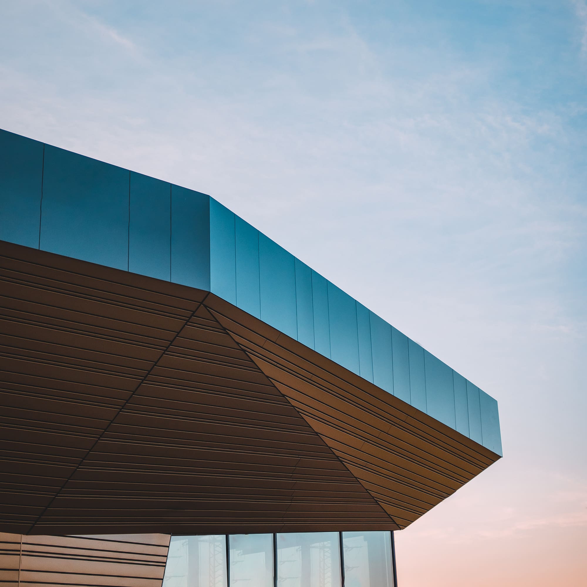 Brown and blue ceiling photo